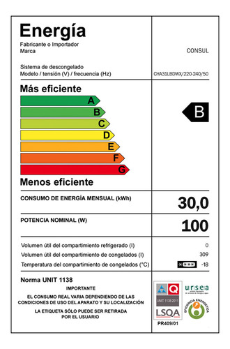 Freezer Horizontal Consul 311 Lts Doble Funcion Dimm