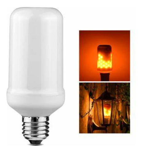 Lámpara Led Fuego 4w Llama Decoración 3 Modos E27 Yarlux Blanco Cálido