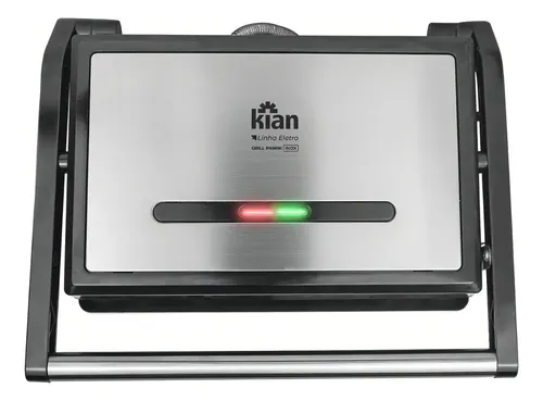 Sanduicheira elétrica Kian Panini Linea Eletro cor prateado