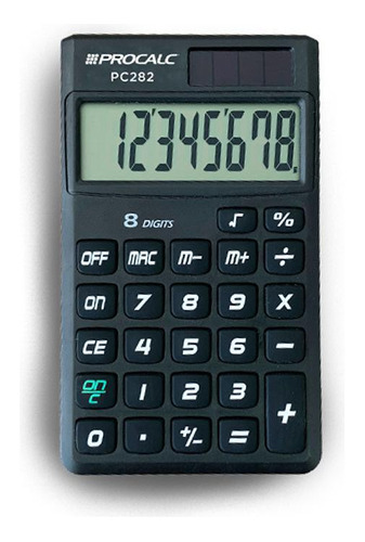 Calculadora Portátil Procalc 8 Dígitos Pc282