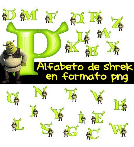 Alfabeto De Shrek En Formato Png
