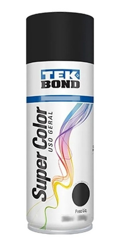 Pintura En Aerosol Uso General Tek Bond Color Negro Mate