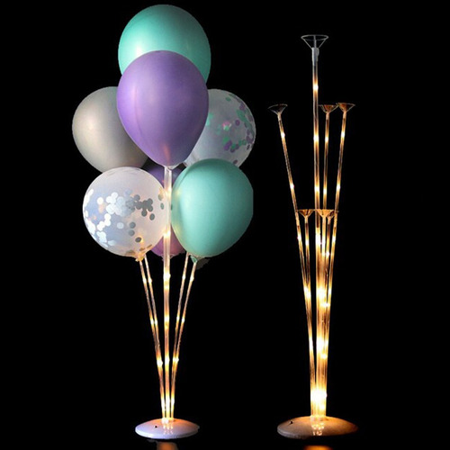 Imagen 2 de 2 de Columna Luz Led P 7 Globo Deco438 Soporte Portaglobo Varilla