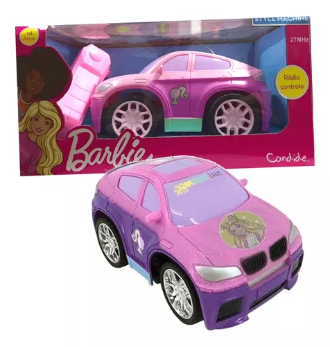 Carrinho de Controle Remoto Barbie Fashion Driver 3 Funções - Candide