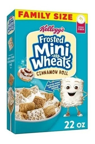 Frosted Mini Wheats Rollo De Canela Cereal Family Size 595g