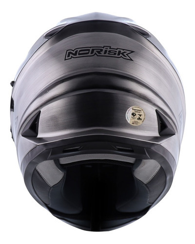 Capacete Fechado Norisk Ff302 Soul Iron Chrome Cinza