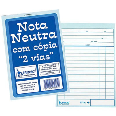 Imagem 1 de 1 de Bloco Nota Neutra 10,7x15,4 C/cópia 25x02 Vias 1005 Tamoio