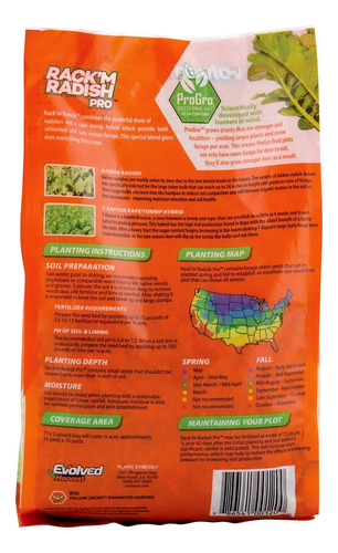 Rack'm Radish Pro Bolsa De 2 Lb | Rábano, Nabo Y Viola...