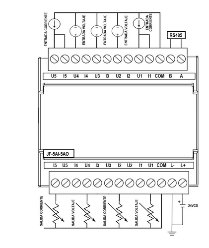 Modulo Rs485 Rtu Entradas Salidas Analógica Plc Arduino Plc