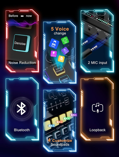 Singwe Streaming Audio Mixer, Rgb Interfaz De Audio Con 48v
