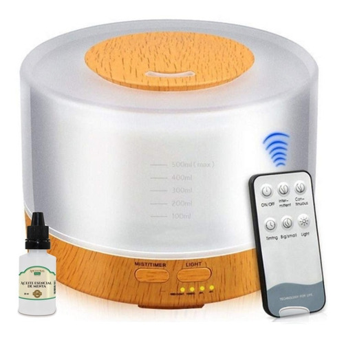 Difusor De Aromas Humidificador 500ml Led Kp-1780 + Esencia