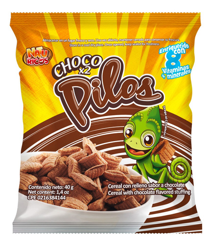 Cereal De Chocolate Naturicos Choco Pilos 40 G