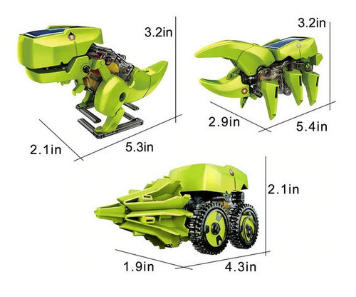 Robot Solar Kit 3 En 1 Dinobot C 6 7 13 - Armables