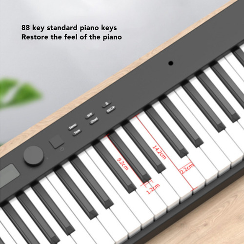Teclado Portátil, Piano, Plegable, Digital, Profesional, 88
