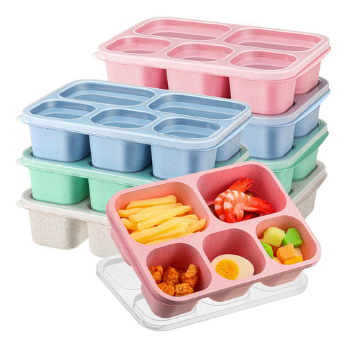 Mumufy Lonchera De 8 Piezas, Caja Bento Con 5 Compartimentos