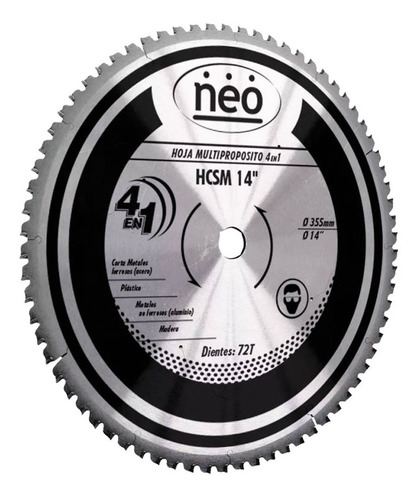 Hoja Sierra Disco Multipropósito Neo 4 En 1 Hcsm 14