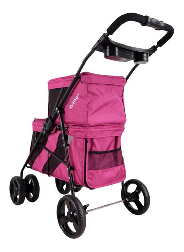 Imagen 3 de 10 de Cochecito Doble Paseo Ibiyaya Decker Pet Bus Mascotas 21 Kg
