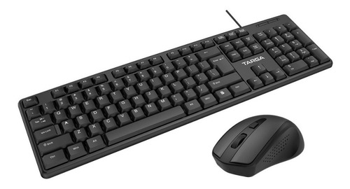 Kit Teclado Cable Y Mouse Usb Targa Office 200 Optico 2.4ghz Color Del Teclado Negro