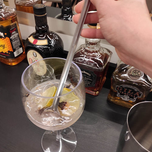 5 Colheres Bailarina Inox Para Drinks Gin Coquetel Suco Long