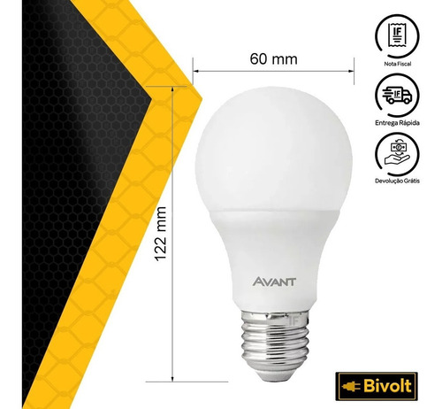 Kit 10 Lâmpada 15w Bulbo Soquete E27 Bivolt Casa Comércio
