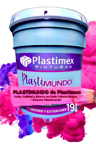 Pintura Acrílica Mate Plastimex 22 Colores Fórmula Mejorada Blanco