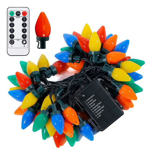 Guirnalda De Luces Navideñas C9 Multicolor, 6,5 M, Multimodo