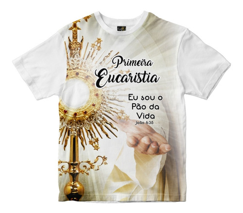 Camiseta Primeira Eucaristia - Msu192 Rainha Do Brasil