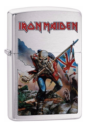 Encendedor Zippo Iron Maiden Logo #29432 A Prueba De Viento