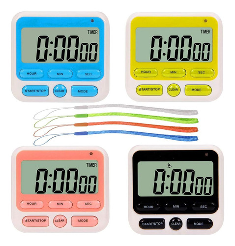 Temporizador Digital De Cocina De 24 Horas, Reloj De Visuali