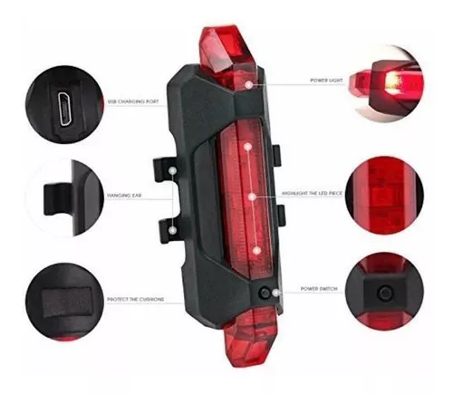 Luces Bicicleta Delantera Y Trasera (2 luces) Recargable USB e