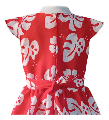 Disfraz Vestido Lilo Estampa Completa Bebe La Pelicula Rojo 2