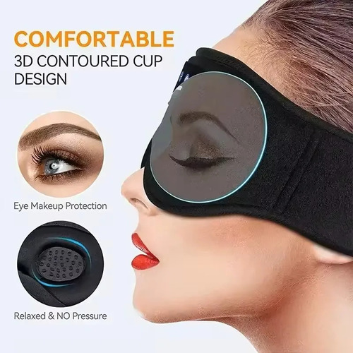 Máscara De Ojos Cóncava Para Dormir Con Venda Contorneada En
