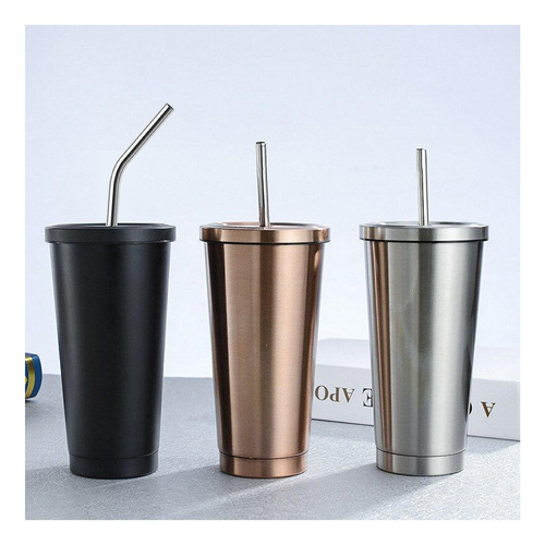 Paja Reutilizable Mcyxx, Pajitas De Acero Inoxidable, Para 4