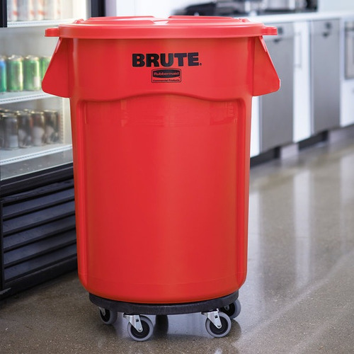 Cesto Tacho Brute 121lts C/tapa Y Carro Rubbermaid