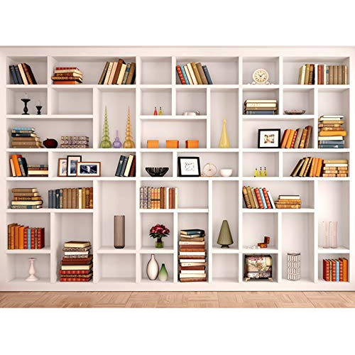 Maijoeyy 7x5ft White Bookshelf Backdrop Bookcase Zm8tn