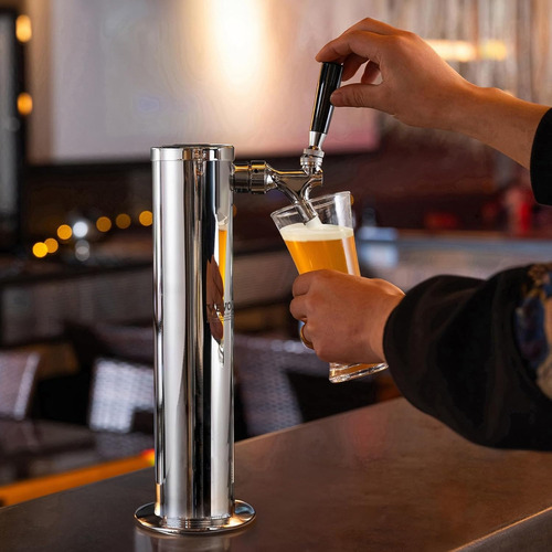 Torre Cerveza Acero Inoxidable Con Dispensador Un Solo Grifo