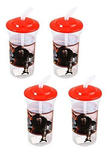 Vasos Deportivos Star Wars Kylo Ren 16oz, 4 Unidades