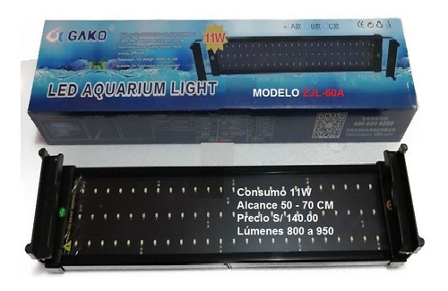 Lámpara Led 11w Para Acuario De Agua Dulce De 50 A 70cm 