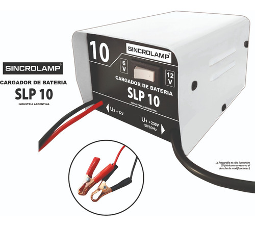 Cargador De Bateria Auto Moto Sincrolamp Slp 10
