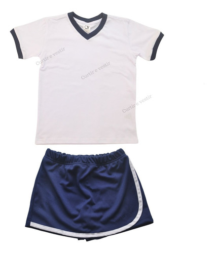 Kit Uniforme 2 Shorts Saia E 2 Camisetas Mc Juvenil Uniforme
