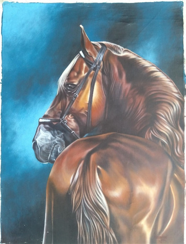 Pintura Al Óleo - Cuadro 80x60cm. Tema: Caballo