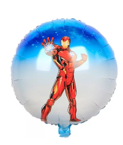 10 Globos Iron Man Marvel Redondo
