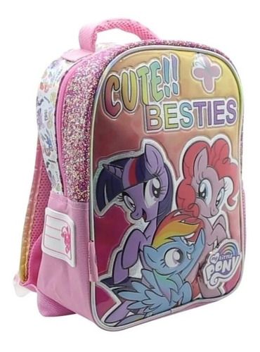 Mochila My Little Pony 12 PLG - Cresko Color Rosa oscuro