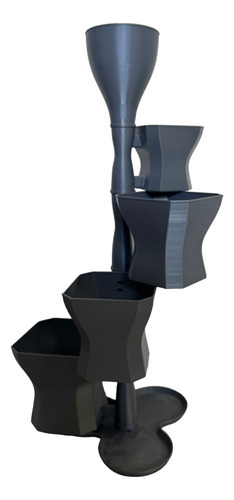 Impresion 3d Set 4 Maceta Multiple Apilable Autorriego
