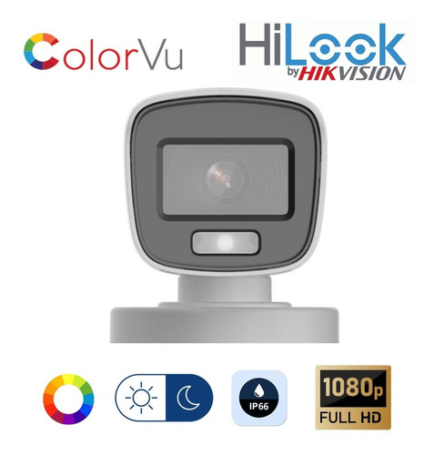 Camara Hilook 2mp 1920x1080 2.8mm Colorvu Imagen Color Noche