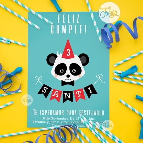 Kit Imprimible Oso Panda Deco Y Candy Osito Personalizado