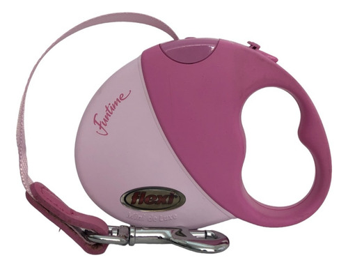 Correa Retráctil Flexi Funtime De 3 Metros Color Rosa