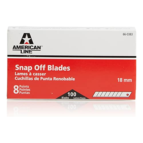 8-point 18mm Snap-off Knife Blades - 100-pack - High Ca...