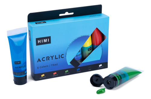 Miya Himi Pintura Acrílica En Tubo: Set 6 Colores/75ml