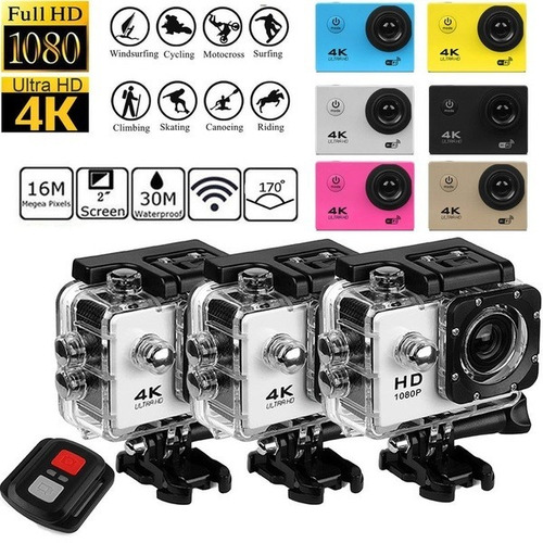 Câmera Para Carro/mergulho 4k Tft 2 Mergulho 30m 16mp Wi-fi